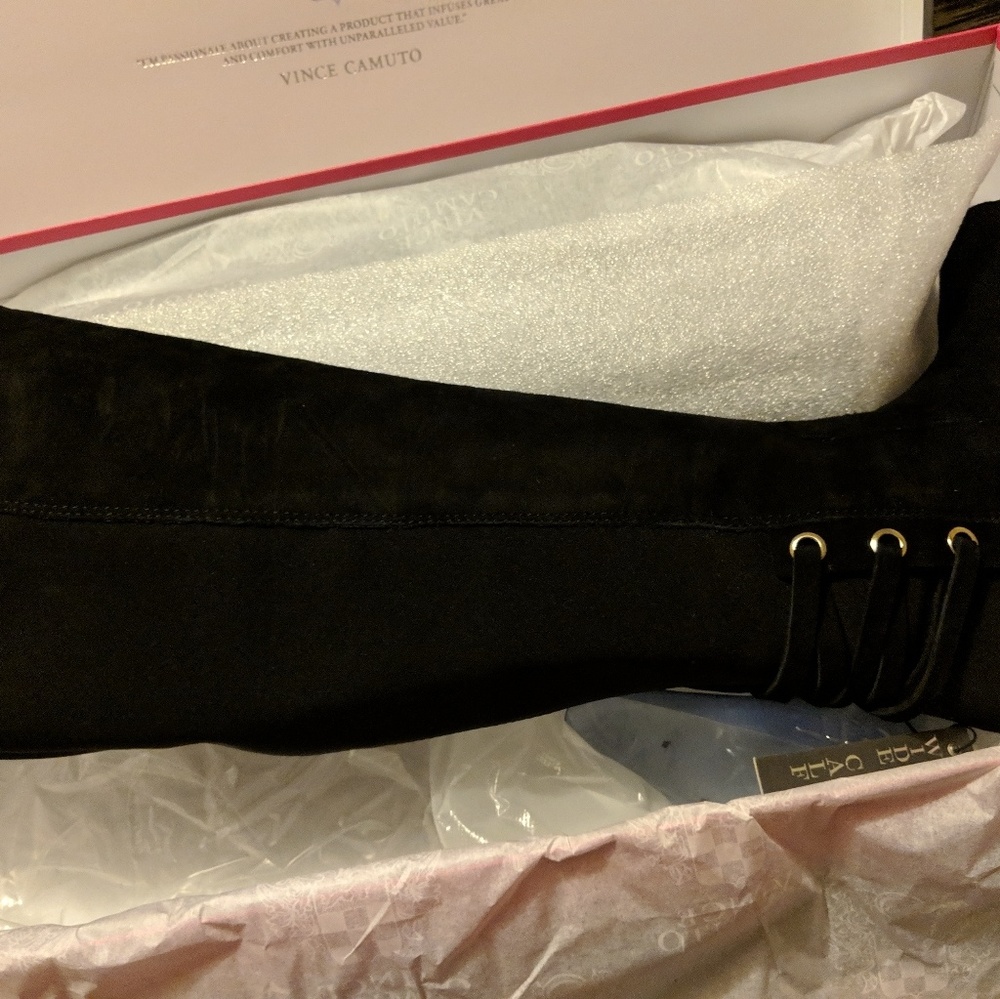 Suede Wide Calf Riding Boot